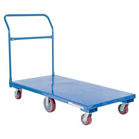 Vestil Flat Bed Cart 2000 lb Polyurethane Casters Usuable 60 x 30 x 11 3/4 FLAT-C
